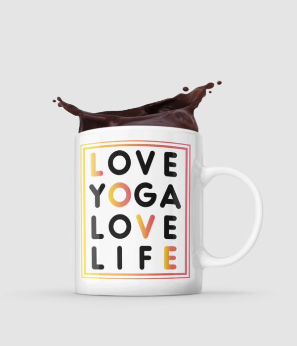 Love Yoga Love Life Kaffeetasse
