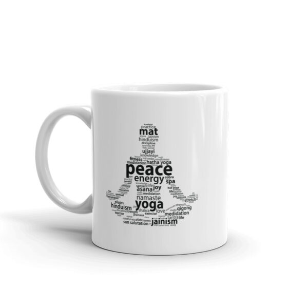 Yoga Meditation Sitz Wortwolke Silhouette Tasse – Bild 3