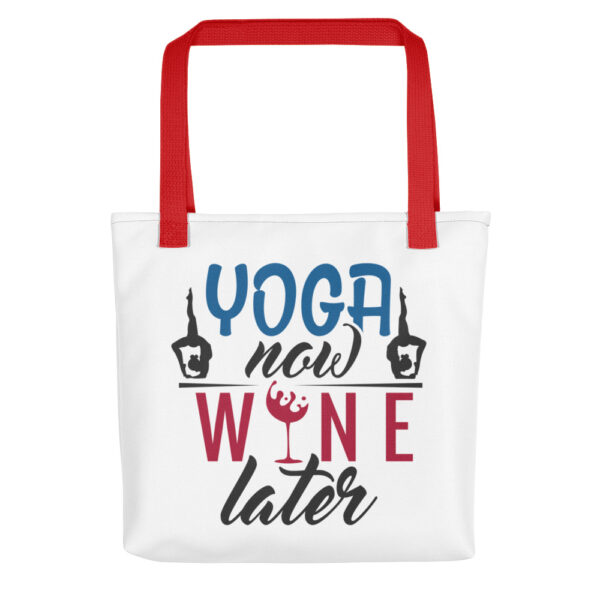 Yoga now Wine later Frauen Tragetasche – Bild 3