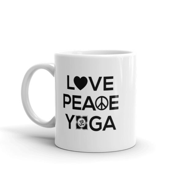 Love Peace Yoga Tasse Liebe Frieden Yoga – Bild 2