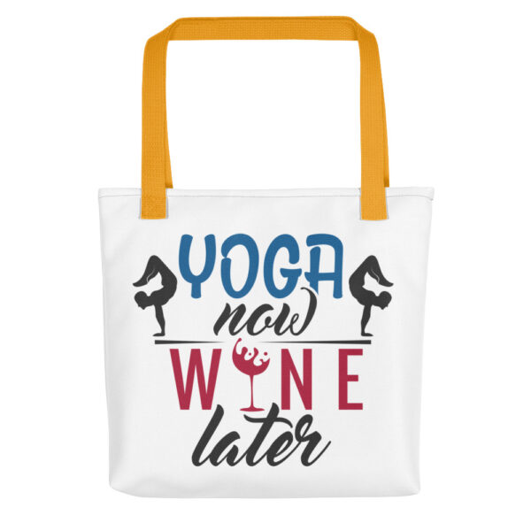 Yoga now Wine later Männer Tragetasche – Bild 2