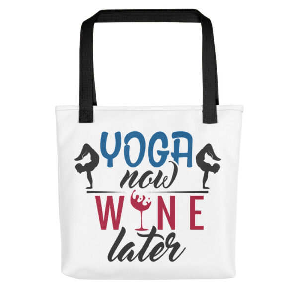 Yoga now Wine later Männer Tragetasche