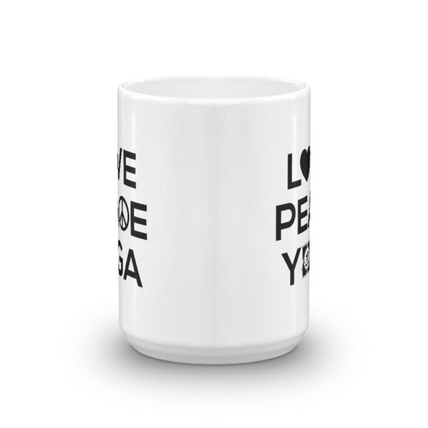Love Peace Yoga Tasse Liebe Frieden Yoga – Bild 5