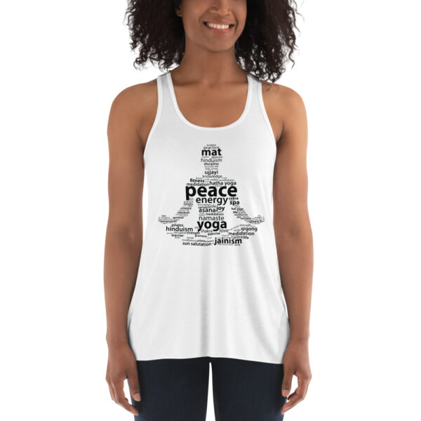 Model Yoga Meditation Tank Top Weiß
