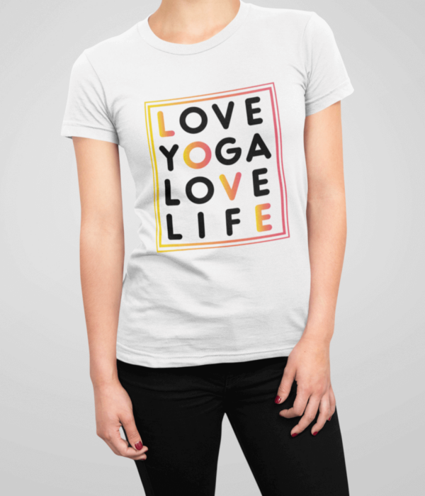 Love Yoga Love Life Damen T-Shirt
