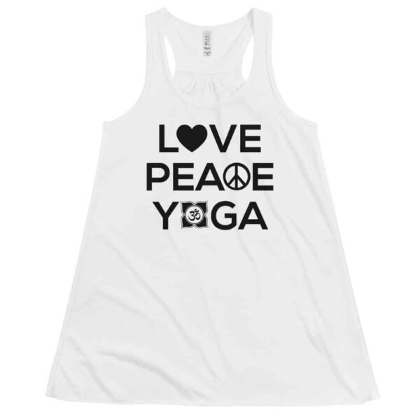 Love Peace Yoga Damen Tank Top Weiß