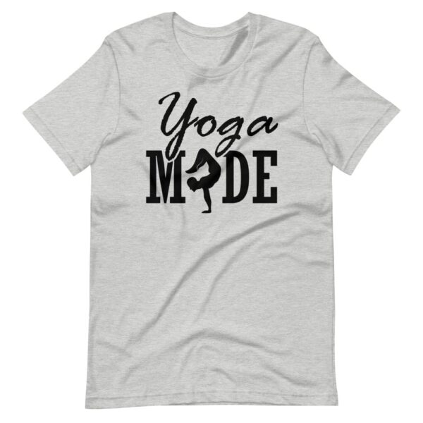 Yoga MADE schwarze Schrift Herren T Shirt Athletic Grau