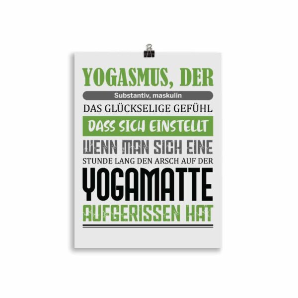 Yogasmus Definition Poster – Bild 3