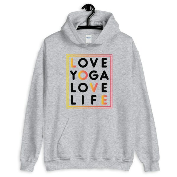 Love Yoga Love Life Damen Hoodie – Bild 5