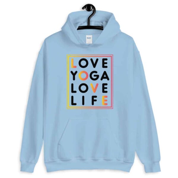 Love Yoga Love Life Damen Hoodie – Bild 6