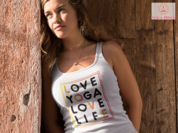 Frau Alltag Love Yoga Love Life Damen Tank Top