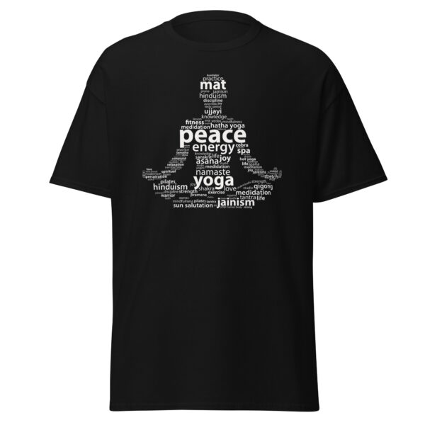 Yoga Meditationspose Herren T-Shirt – Bild 5