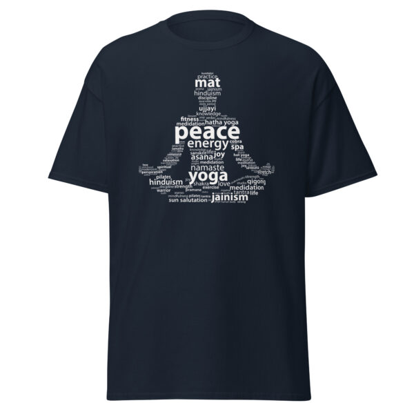 Yoga Meditationspose Herren T-Shirt – Bild 4