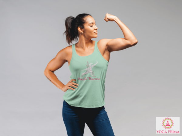 Starke Frau Friedvoller Kämpfer Damen Tank Top Minze